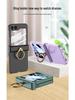 GKK Полностью закрывающий матовый чехол для Samsung Z Flip5 с кольцом-держателем и маленьким складным шарниром.