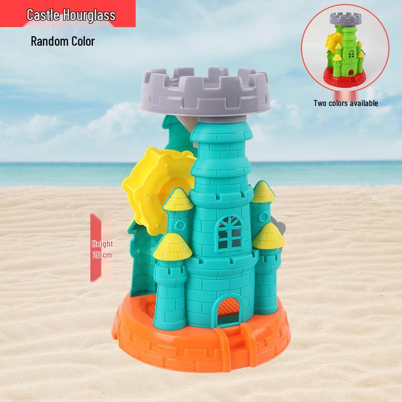 Children's Beach and Sand Play Set: Shovel, Bucket, Hourglass, and Sand Truck Toys