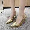 2024 Новая мода однотонные универсальные женские туфли с острым носком удобные самые продаваемые туфли на шпильках весна-осень для женщин
