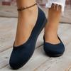 Fashion Plus Size 43 Mesh Knitted Ballet Flats Women Lightweight Soft Sole Shallow Loafers Woman Non-Slip Breathable Flat Ladies Shoes