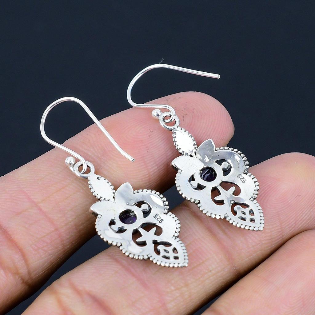 Carnelian, Pearl Gemstone Earrings Solid 925 Sterling Silver Handmade Earrings Jewelry Gift For Women And Girls E-2065