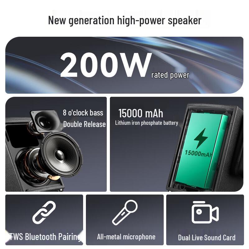 SAST SA-131 Портативная уличная Bluetooth-колонка, штекер CN (адаптер в комплекте)