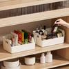 Food Storage Organizer with Dividers Divided Pantry Organization and Storage Bins for Bathroom Countertop Office Classroom