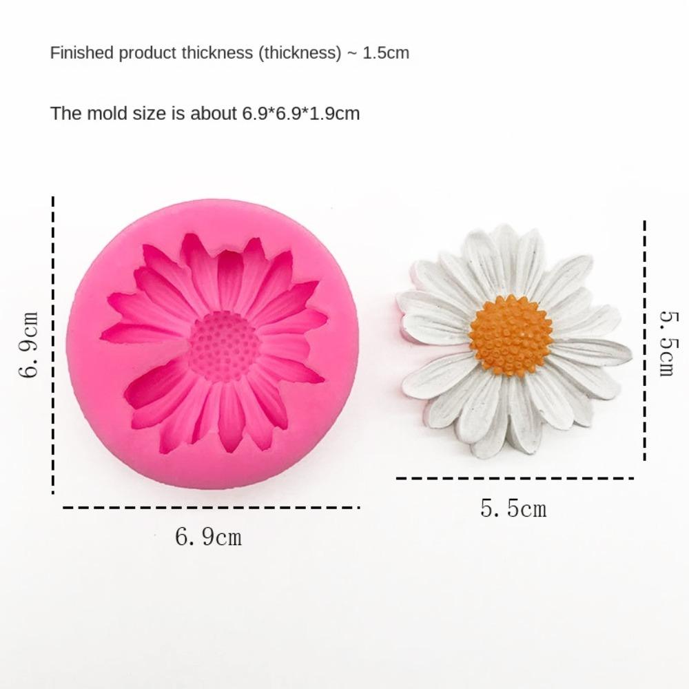 Cake Decoration Flower Silicone Mold Daisy Candle Mold Fondant Craft Baking Tool  Home Kitchen DIY