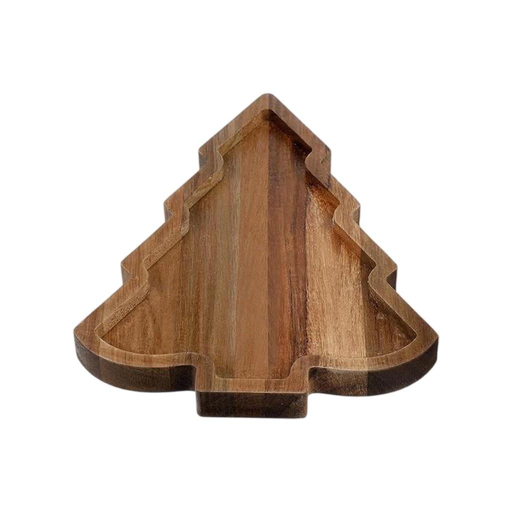 Деревянный Рождественский Поднос, Тарелка в виде Лося, Рождественской Елки, Рождественской Шапки, Поднос из Массива Дерева, Фруктовая Десертная Тарелка.