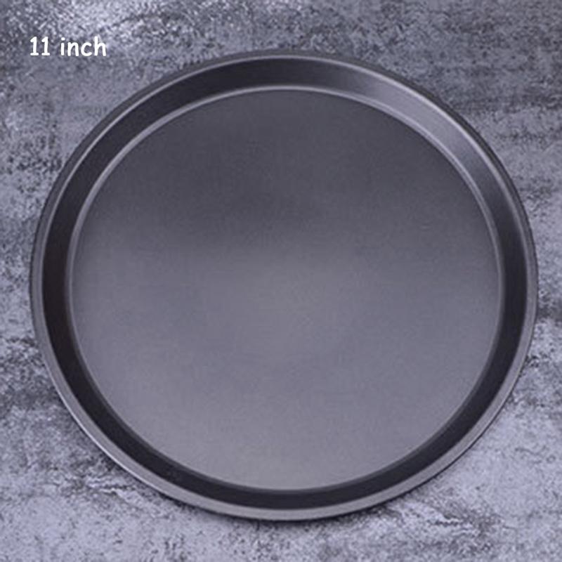 2024 New 9/10/11/12/14-Inch Non-Stick Pizza Pan Carbon Steel Pizza Oven Tray Shallow Round Pan Roasting Tin Baking Tool