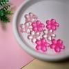New Arrive 100Pcs Clear Transparent Cherry Blossoms Flower Slime Charms Flatback Resin Cabochons for Girls Favor Gifts