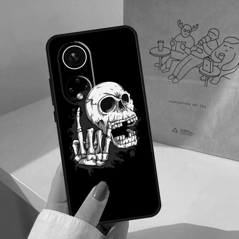 Чехол Rock and Roll Skull для Honor Magic 8 Pro 7 6 5 Lite Чехол для Honor 200 400 50 70 90 X8a X8b X9a X9b X9c