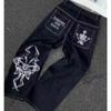 Американские джинсы Y2K New Pattern с вышивкой, свободные, женские, уличные, повседневные, джокер, моющие, большие, широкие брюки, джинсы для пар