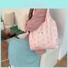 Stylish Open Top Bowknot Canvas Shopping Bag Soft Fabric With Inner Pocket For Daily Use