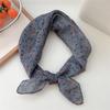 60cm Flower Print Cotton Bandanas Square Scarf Women Girls Headband Accessories Hairscarf Hairscarf