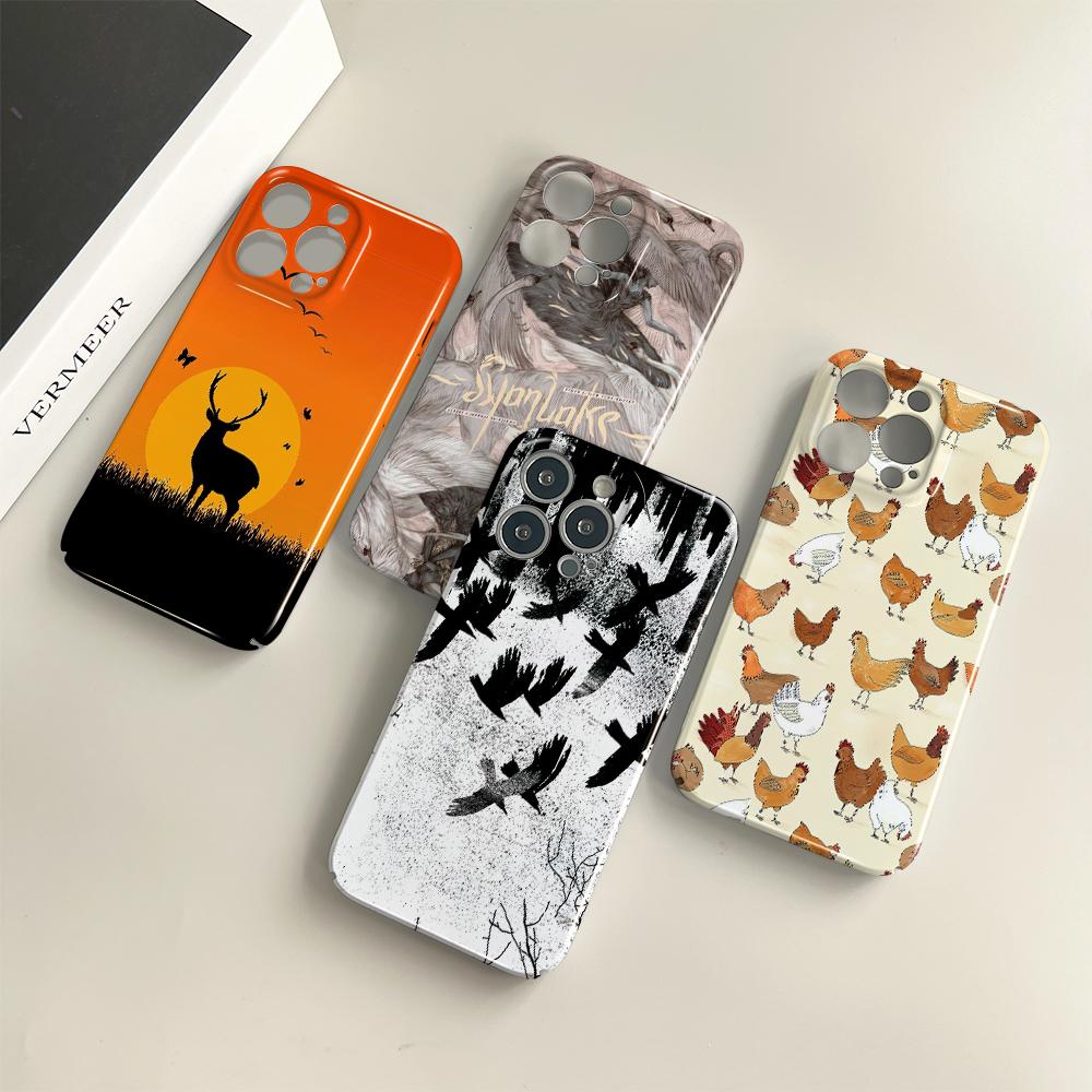 Модный чехол для смартфона Samsung Galaxy A52 iPhone 11 13 15 Xiaomi Redmi VIVO OPPO Realme Huawei Infinix Противоударный Ультратонкий Жесткий Чехол