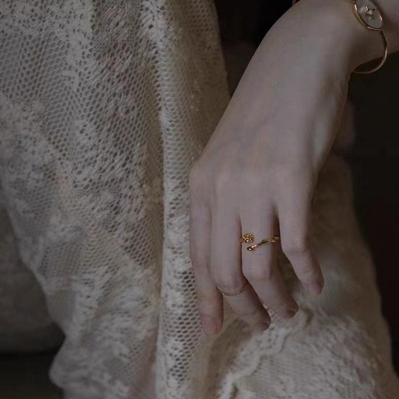 Корейское минималистичное кольцо-змея - Модное открытое кольцо в холодном стиле для женщин