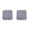 2Pcs 16 Grid Silicone Ice Cube Mold With Lid