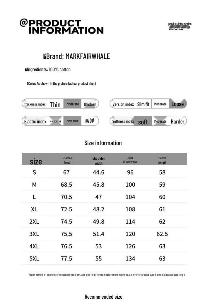 Mark Fairwhale Мужская футболка с длинным рукавом, круглая горловина, гребенчатый хлопок
