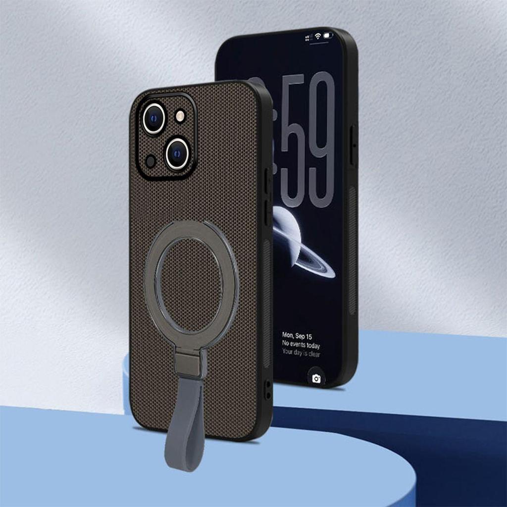 Премиальный чехол-книжка из ПУ-кожи с магнитной подставкой-кольцом для iPhone 15, 14, 13, защитный чехол в деловом стиле