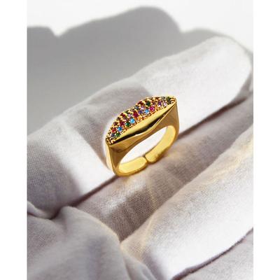 Кольцо для губ Niche Design Sense Color Zircon, женское, трехмерное, абстрактное, сексуальное, регулируемое, 24