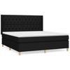 Maison Exclusive - Sommier à lattes de lit avec matelas Noir 160x200 cm Tissu