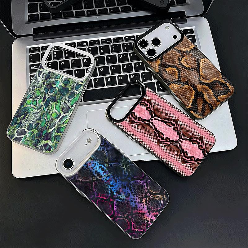 Модный чехол для телефона с рисунком под змеиную кожу, мягкий, для iPhone 15 16 17 Pro Max 17Air 16E 14 Plus 13 12 Mini, противоударный, задняя крышка