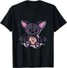 Kawaii Pastel Goth Cute Creepy Cat Bat Skeleton T-Shirt Print Original Design Gifts T Shirts Mens Clothing Camisas Streetwear