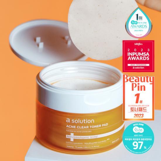 A-solution Acne Clear Houttuynia Cordata Toner Pad 70 Sheets