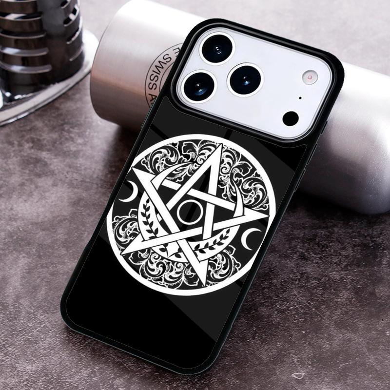 Чехол для телефона с пентаграммой для колдовства и оккультизма для iPhone 17,16e,15,14,13,12,11,Mini,Pro,MAX мягкий силиконовый чехол