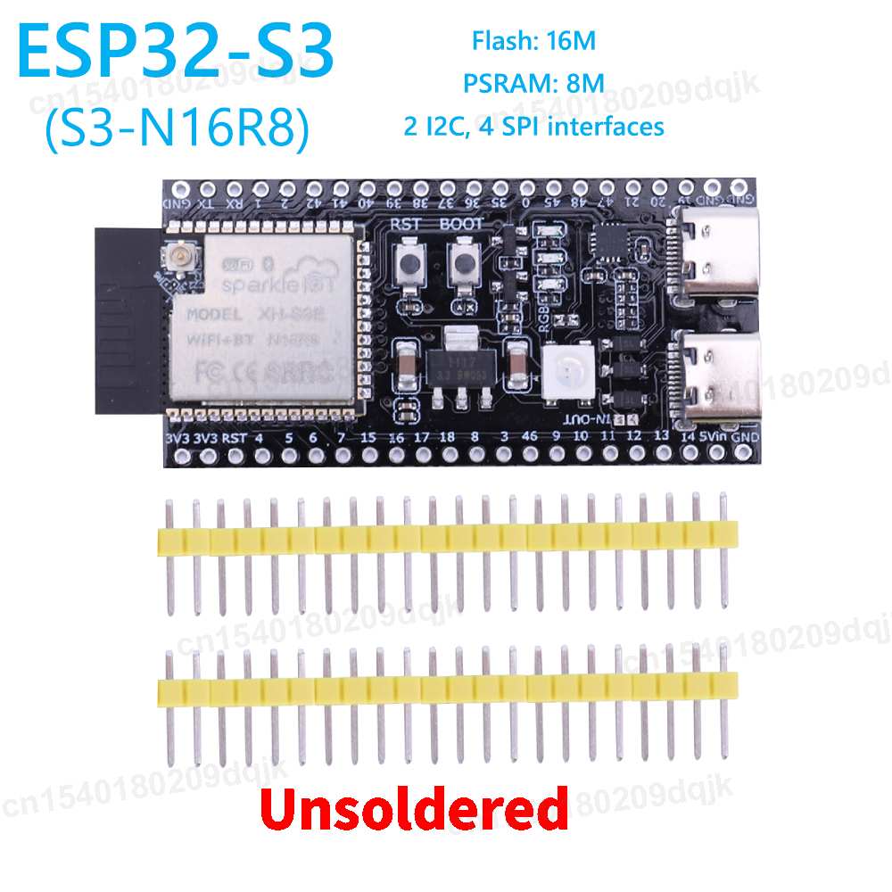ESP32 S3 Development Board ESP32-S3-DevKitC-1 Bluetooth 2.4G Wifi Module for Arduino 8MB PSRAM 16MB FLASH N16R8 Dual Type-C