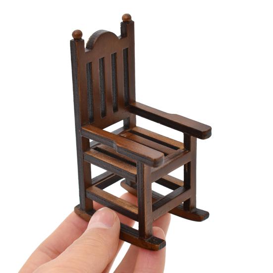 Отличный небьющийся кукольный домик без заусенцев и запаха 1:12 Мини-кресло-качалка Декор Праздничный табурет