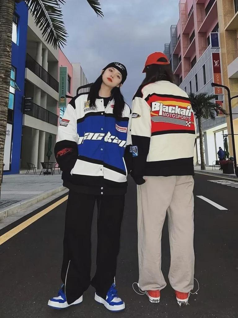 Unisex American Retro Racing Jackets - Trendy Spring/Autumn Streetwear for Men and Women