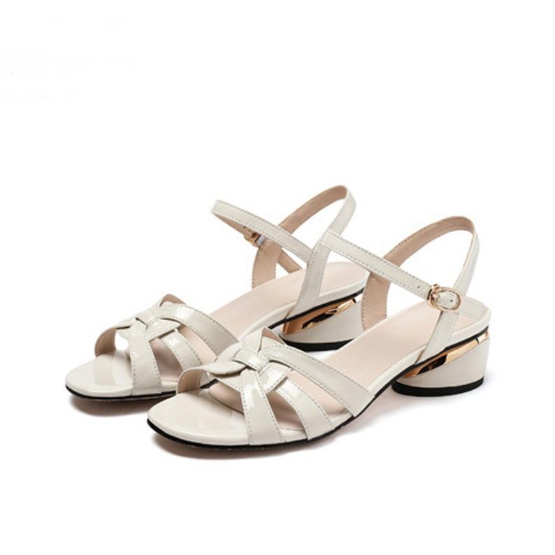 Женские сандалии с открытой пяткой и круглым носком, с перекрестными ремешками на низком массивном каблуке, вечерние платья, летние туфли-лодочки, женские босоножки на каблуке с ремешком на щиколотке
