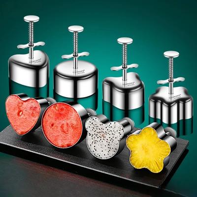 Форма для арбуза, мультяшная, инструмент для формовки фруктов из нержавеющей стали 304, домашние кухонные инструменты, круглые фрукты, тиснение и резка кусочков дыни