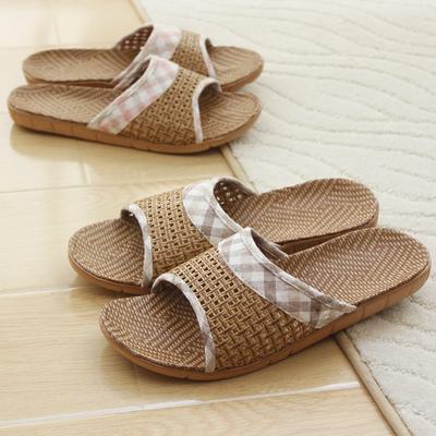 Летние тапочки для мужчин и женщин, домашние льняные тапочки для пар, нескользящие тапочки