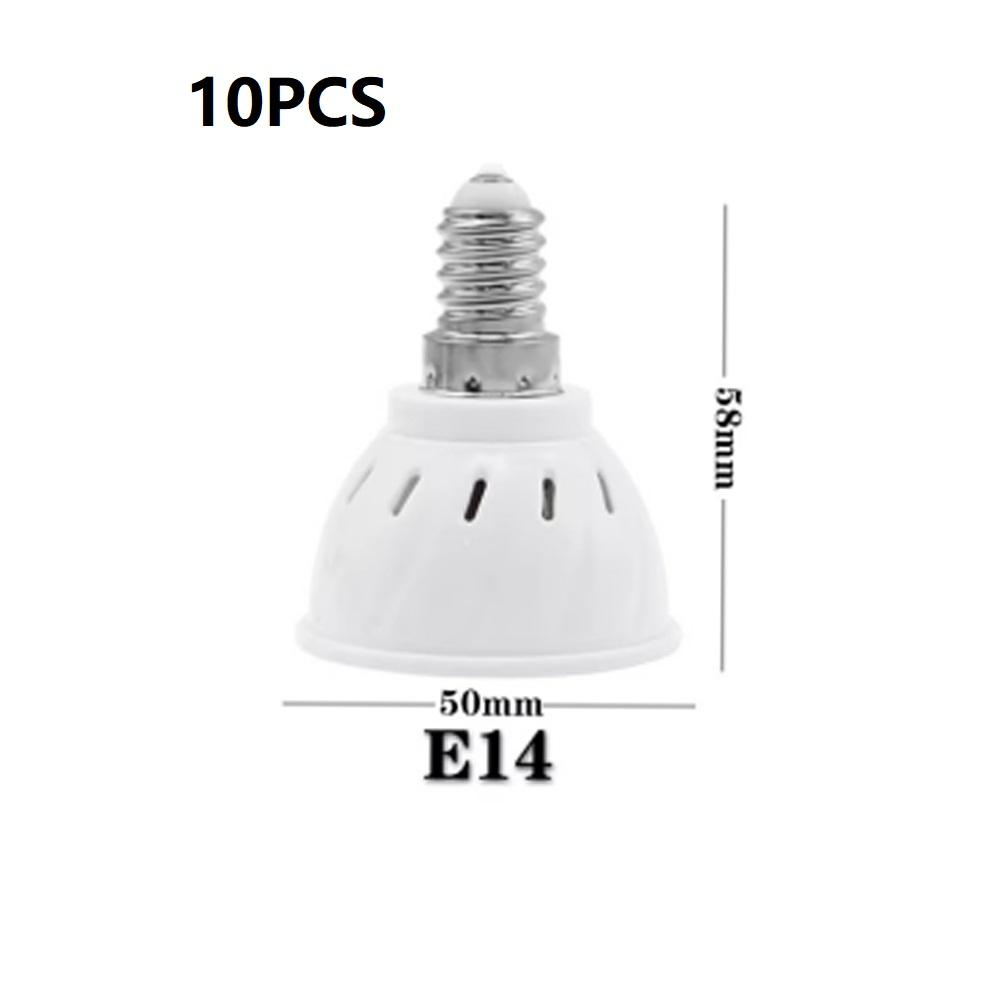 10pcs/lot E27 GU10 LED Lamp MR16 E14 220V SMD2835 48Leds Lamparas LED Spotlight Bulb Chandelier Ceiling Cold Warm White