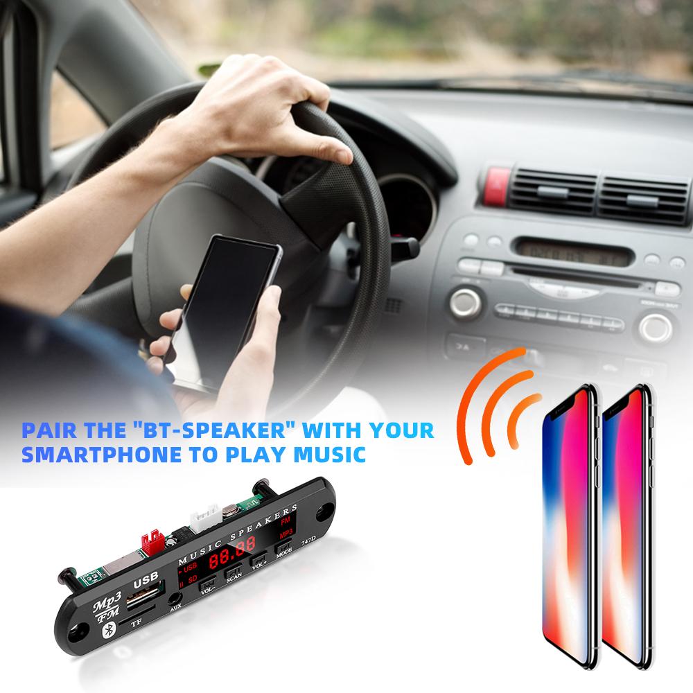 TF FM-радио аудио MP3-плеер AUX MP3 модуль декодер плата USB источник питания автомобильный пульт дистанционного управления музыкальным динамиком 9 В 12 В