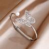 Luxury Crystal Butterfly Adjustable Bangles&bracelets for Women Fashion Brand Jewelry Zirconia Insect Bracelets