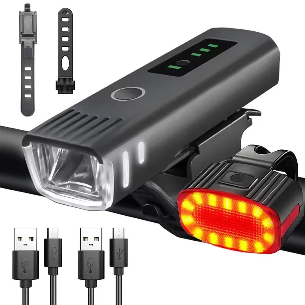 1000 лм Светодиодный передний фонарь для велосипеда Светодиодный USB перезаряжаемый Смарт-сенсор Задний фонарь Водонепроницаемый Яркий фонарик Безопасные велосипедные фонари