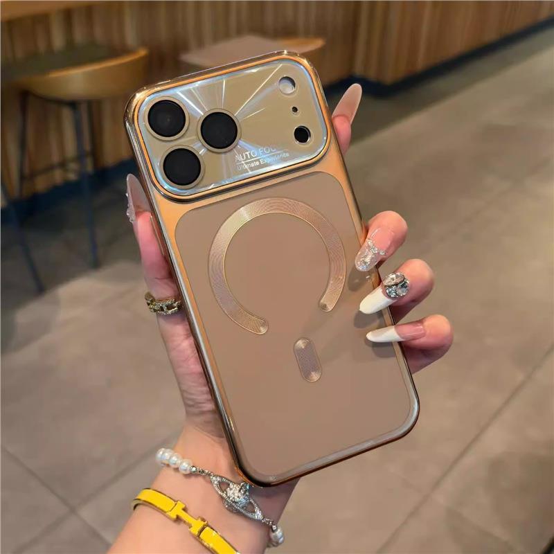 Роскошный гальванизированный магнитный чехол для iPhone 16/17 Pro Max - Ударопрочная защитная крышка с защитой двойной камеры