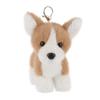 Apricot Lamb Charming Corgi Cute Soft Keychain Plush Toy, Perfect for Boys and Girls, Fits Kids Backpacks and Purses, 13cm