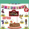 Roblox Theme Game Party Supplies Kids Birthday Banners Cake Toppers Decorations