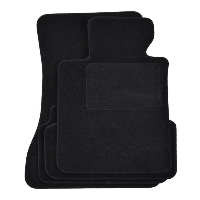 Tapis De Sol - BMW - 5 G30 G31 - Velours Noir - 4 Pièces - Ajustement Précis