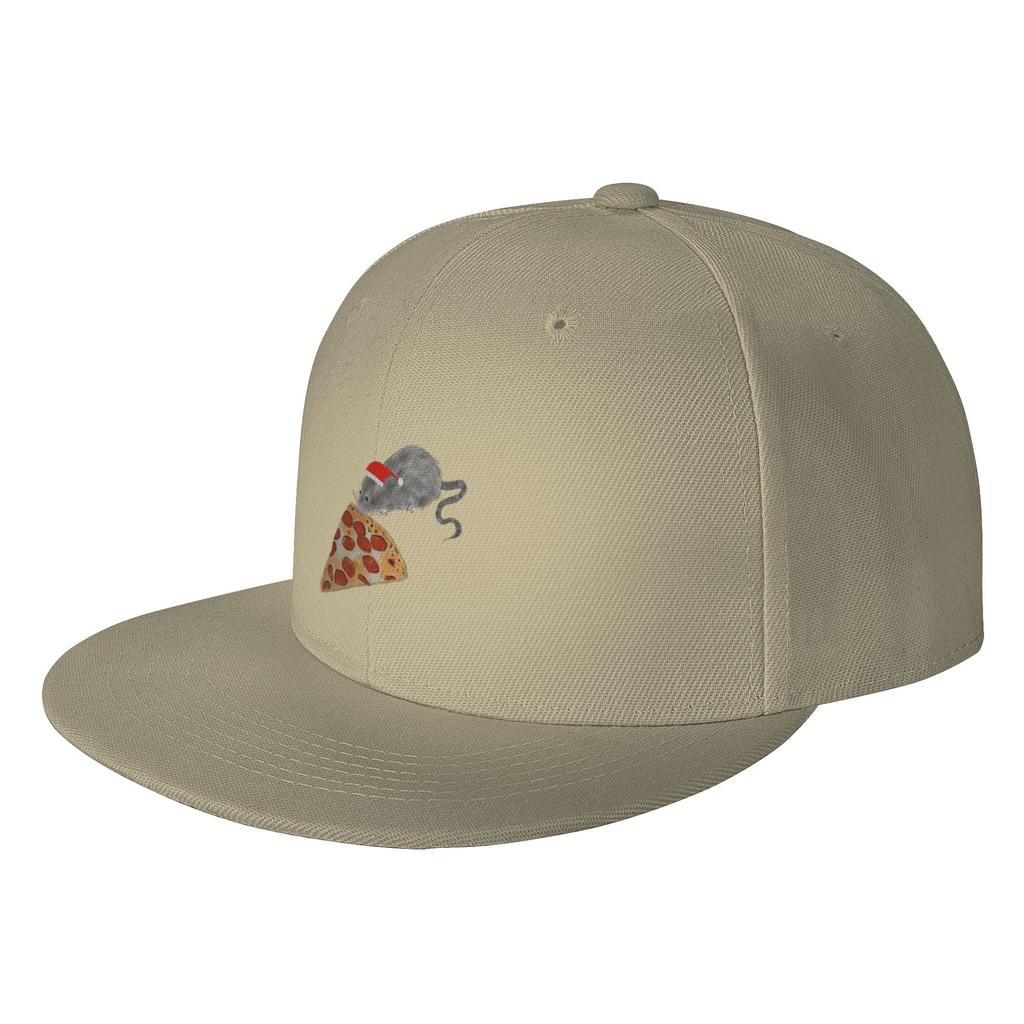 Fashion A Very NYC Christmas Pizza Rat Flat Brim Sun Hat Soft And SkinFriendly Cap Unisex