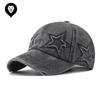 Pure Cotton Personalized Hole Five-pointed Star Baseball Cap Tide Curved Brim Ponytail Cap