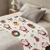 Santa Series Flannel Throw Blanket – No Lint, Soft Warm for Christmas Home Decor, Cozy Movie Nights & Daily Comfort