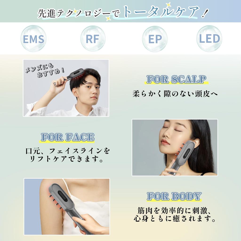 Kiboer Electric Brush Facial Beauty Device Electric Scalp Brush Scalp Care Face Care Single Use EMS RF EP Micro Current Light Beauty Lotion Box