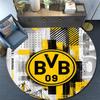 BVB pattern round rug,Carpet Rug for Living Room Bedroom Playroom ,Non-slip Floor Mat,Holiday Gifts and Birthday Gifts.