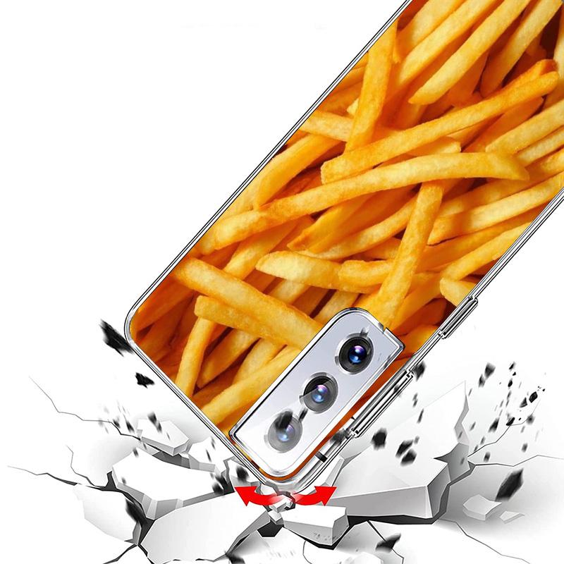 Food Fries Beer Cheese Sushi Cookie Phone Case For Samsung Galaxy S24 S25 Edge S26 Ultra S23 S22 S21 Plus S20 FE + Personalized