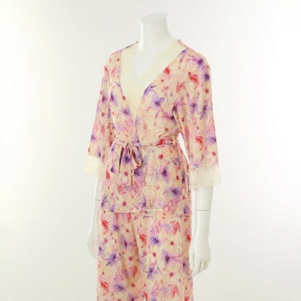 Wacoal Flower Print Slip Cardigan Wdw3103a