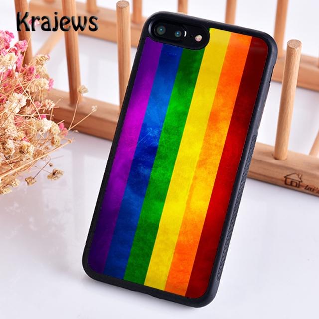 Krajews Gay Lesbian LGBT Rainbow Pride Soft Phone Case For IPhone 18 17 Air 16 15 14 plus 11 12 13 pro max coque Fundas