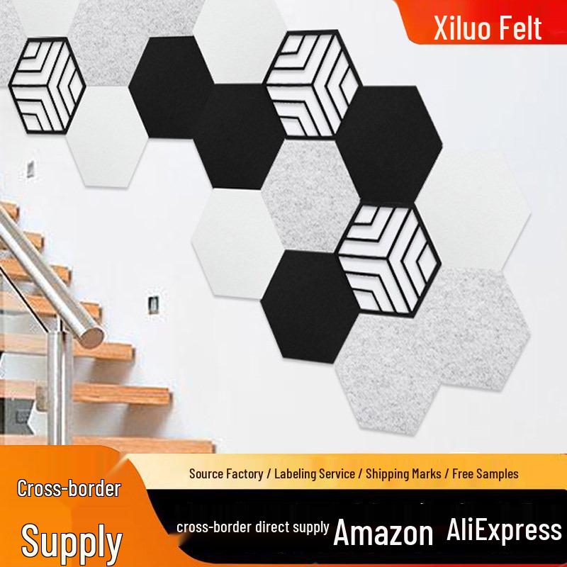 Hexagonal Polyester Fiber Acoustic Panel for Office and Piano Soundproofing