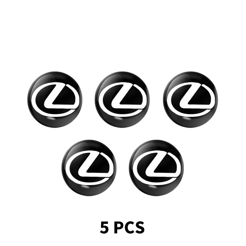 2/5/10Pcs 15mm Car Lock Keyhole Stickers Decoration Protection For Lexus IS250 IS200 CT200h GS300 LS430 RX450h LX570 IS300